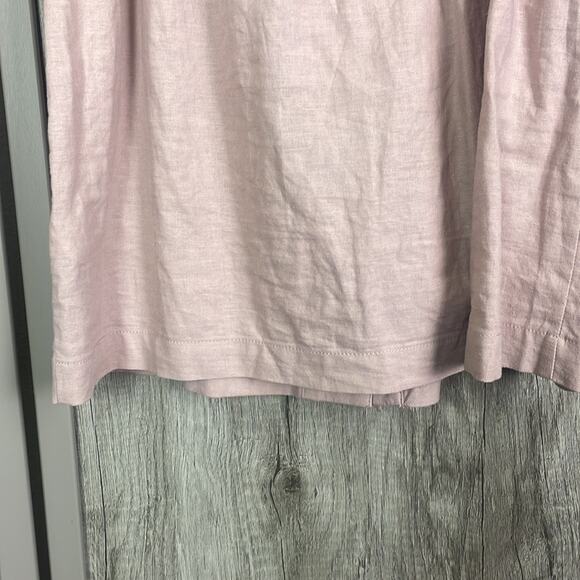 Topshop rose paper bag waist button up front linen blend mini skirt women's 8 - Picture 6 of 11